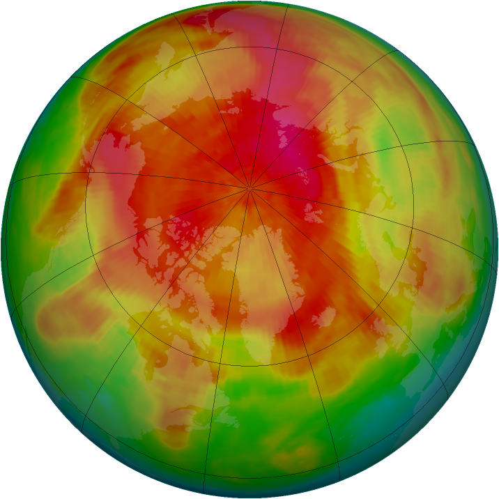 Arctic ozone map for 28 March 1988